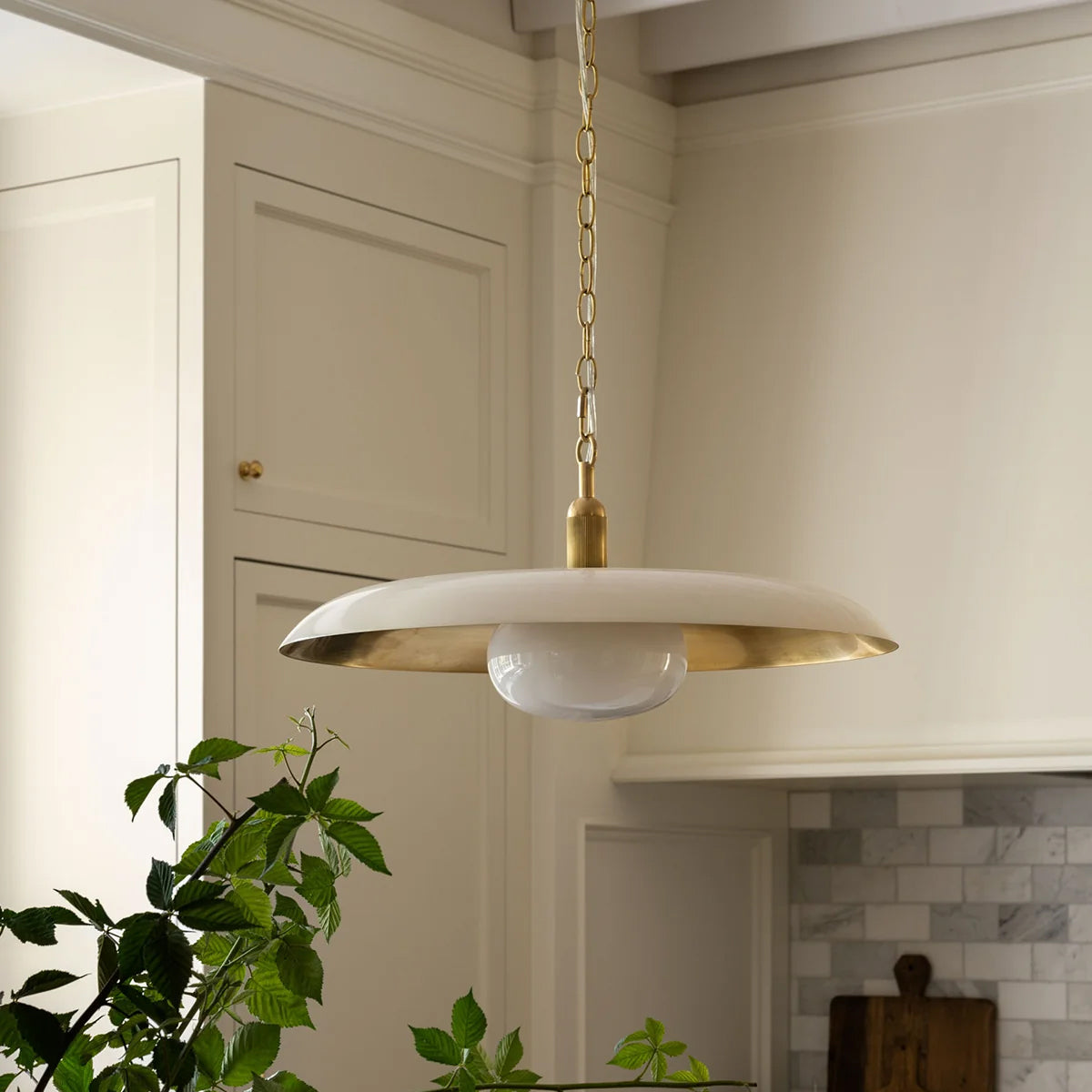 Letterly Fluted Glass Pendant Light