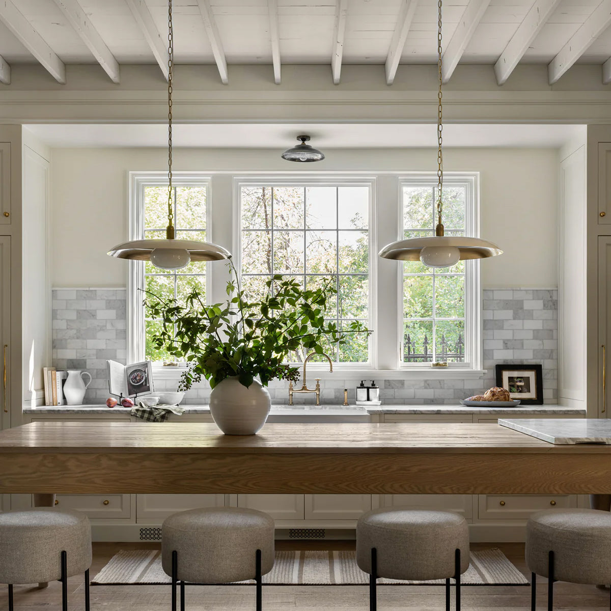 Letterly Fluted Glass Pendant Light