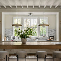 Letterly Fluted Glass Pendant Light