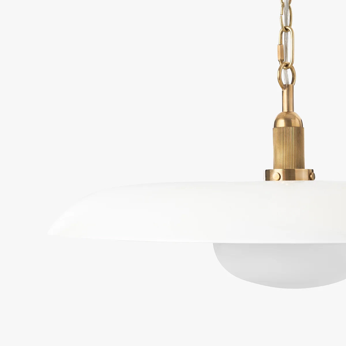 Letterly Fluted Glass Pendant Light