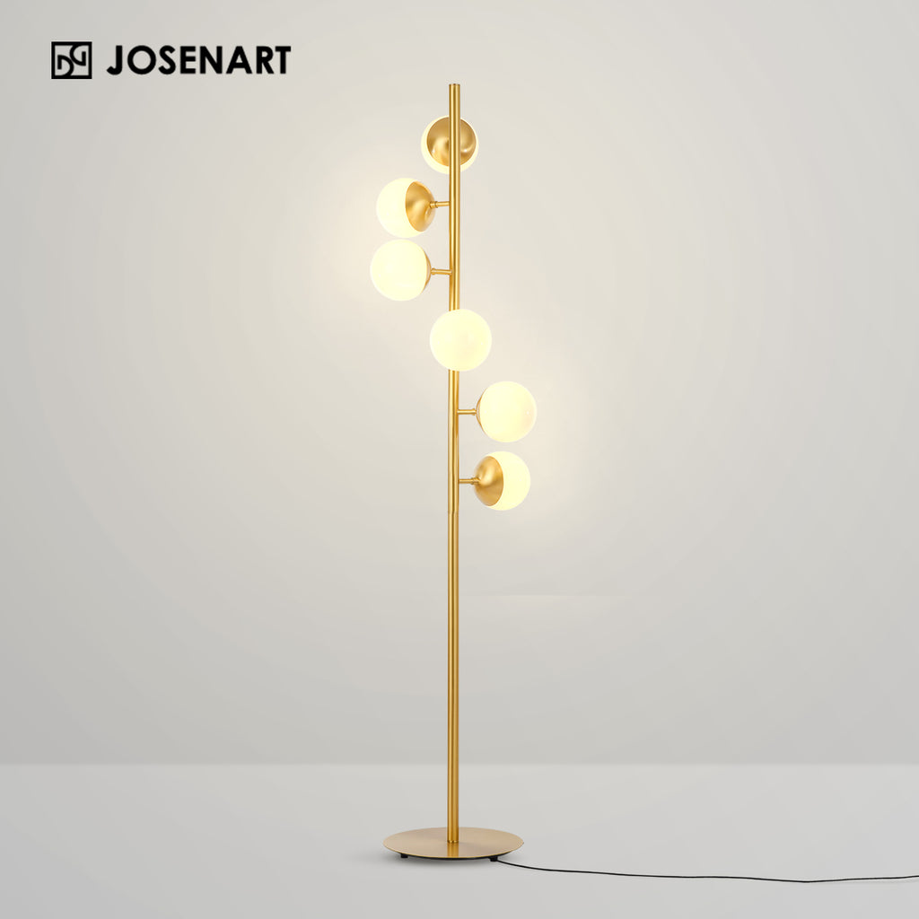 gold floor lamp