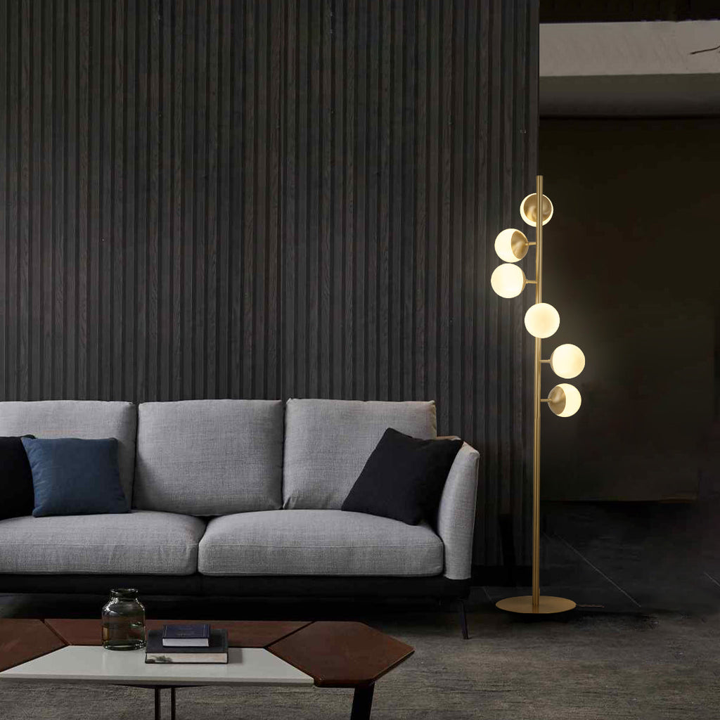 gold living room lamp