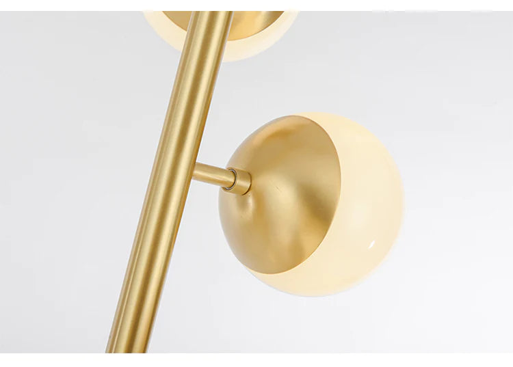 6-lights opal glass floor lamp