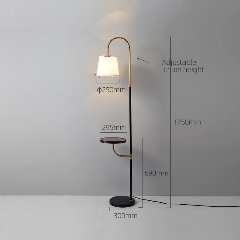 floor lamp with black wood