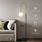 contemporary lamp with shelves