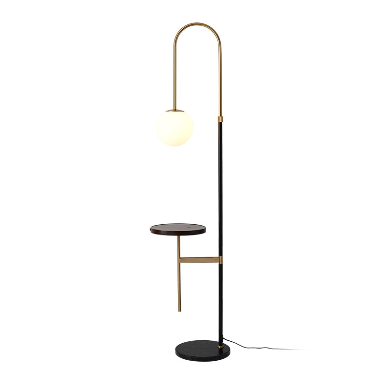 black wood lamp