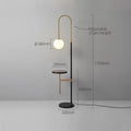 floor lamp with shelves