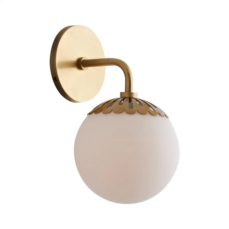 dewdrop glass globe wall sconce