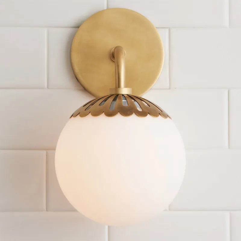 dewdrop glass globe sconce