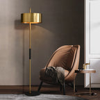 knurl floor lamp in brass