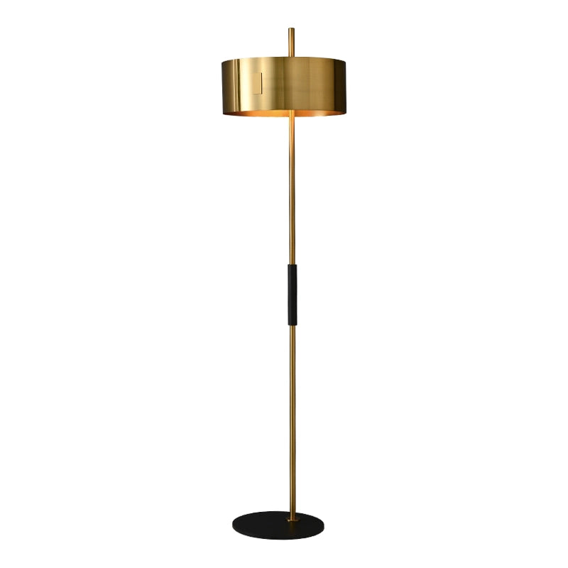 knurl brass floor lamp