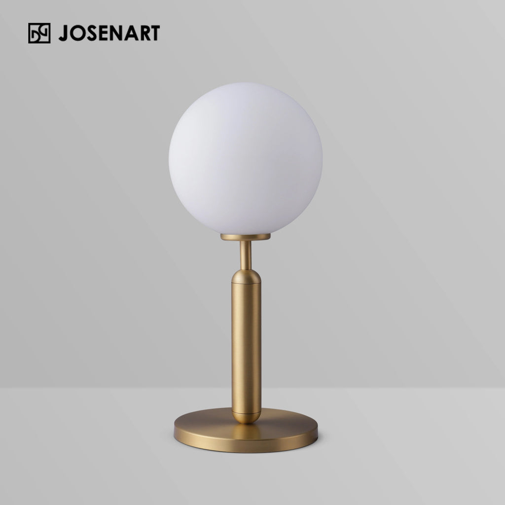 matte white globe table lamp