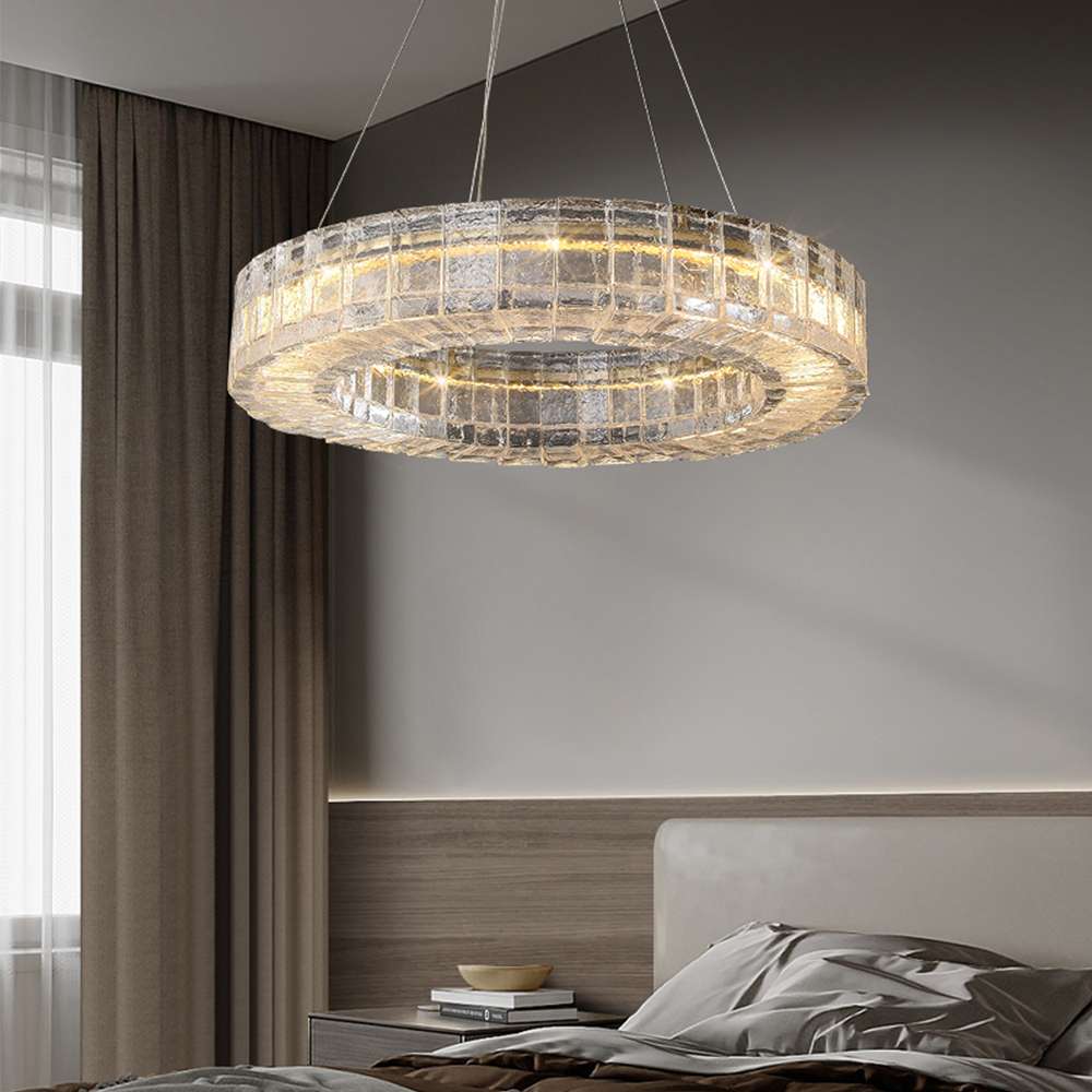 luxury chandelier with chrome