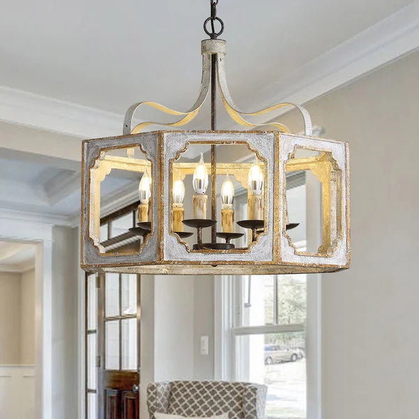 8-light rustic chandelier