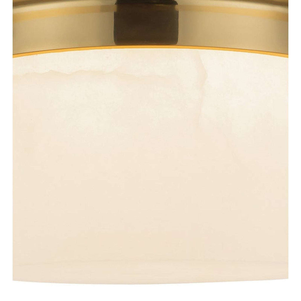 Linden Alabaster Two-Light Flush Mount — Natural Stone Ceiling Light with Warm Luminous Glow