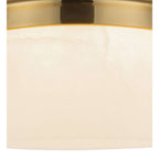 Linden Alabaster Two-Light Flush Mount — Natural Stone Ceiling Light with Warm Luminous Glow