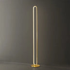 minimalist brass floor lamp