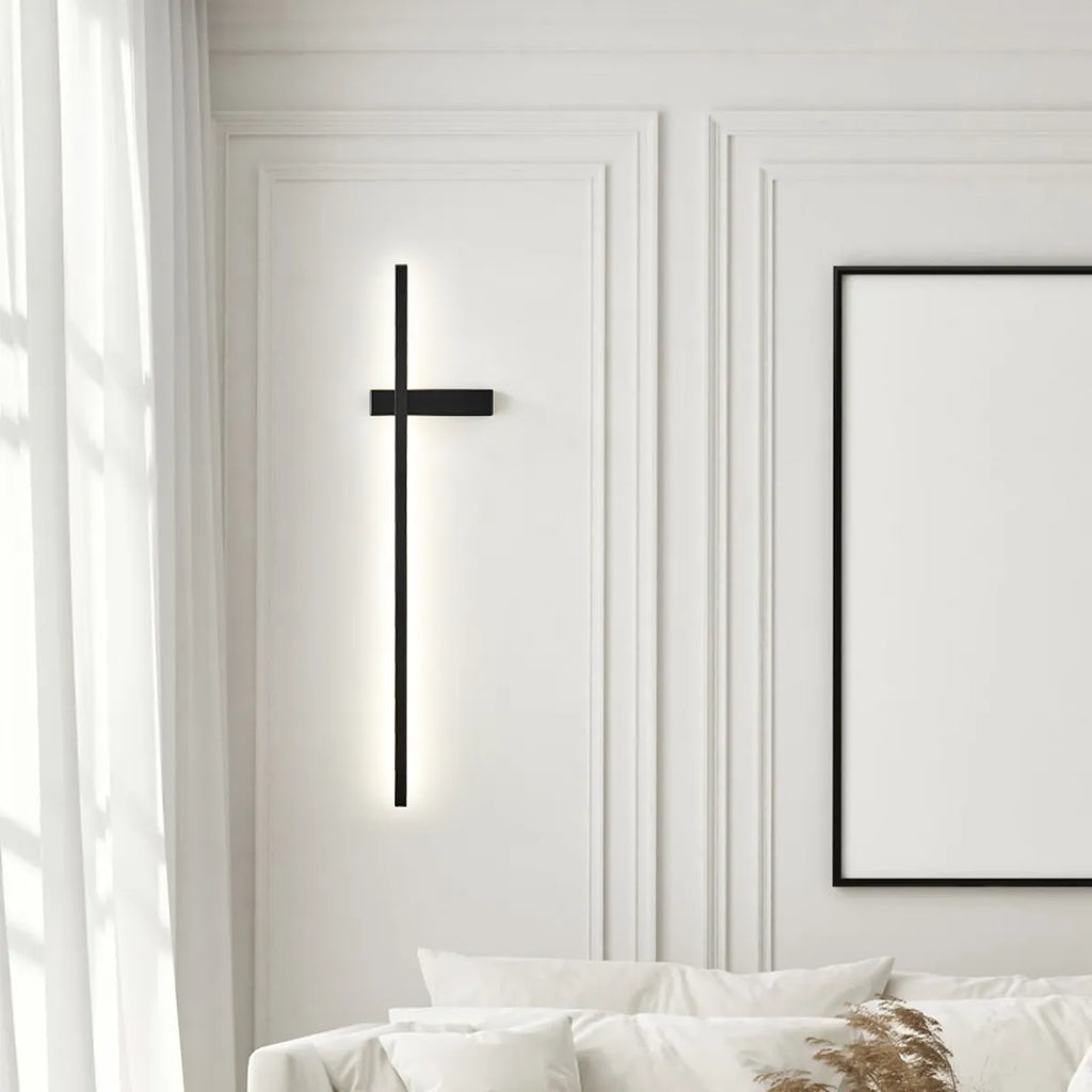 led black long wall sconces