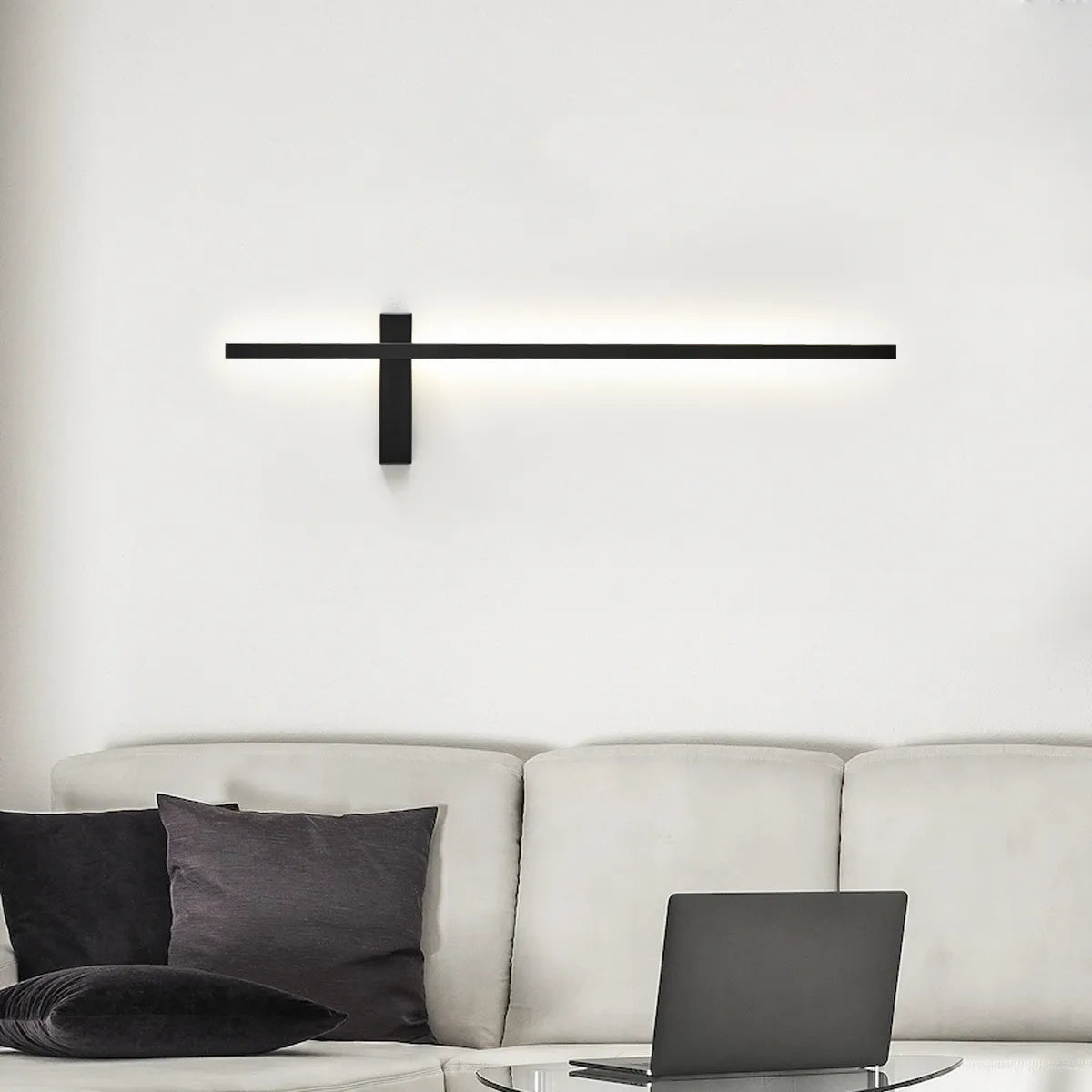 black long strip wall sconces
