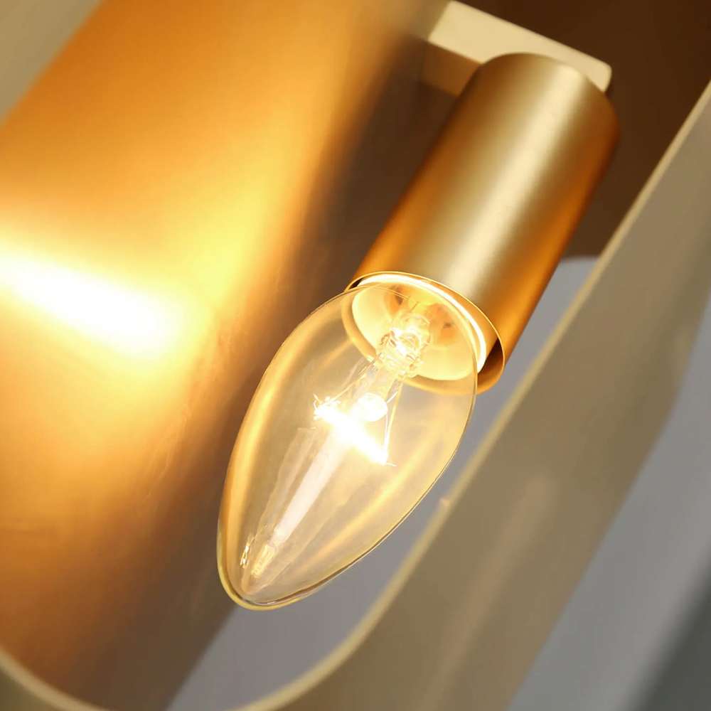 brass construction sconce