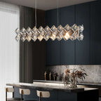 modern crystal linear chandelier