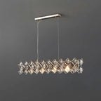 crystal linear pendant light