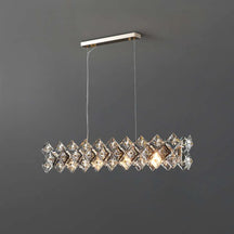 crystal linear pendant light