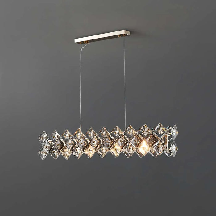 crystal linear pendant light