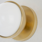 Lyra Aged Brass Globe Vanity Sconce - Warm Ambient Bathroom Light