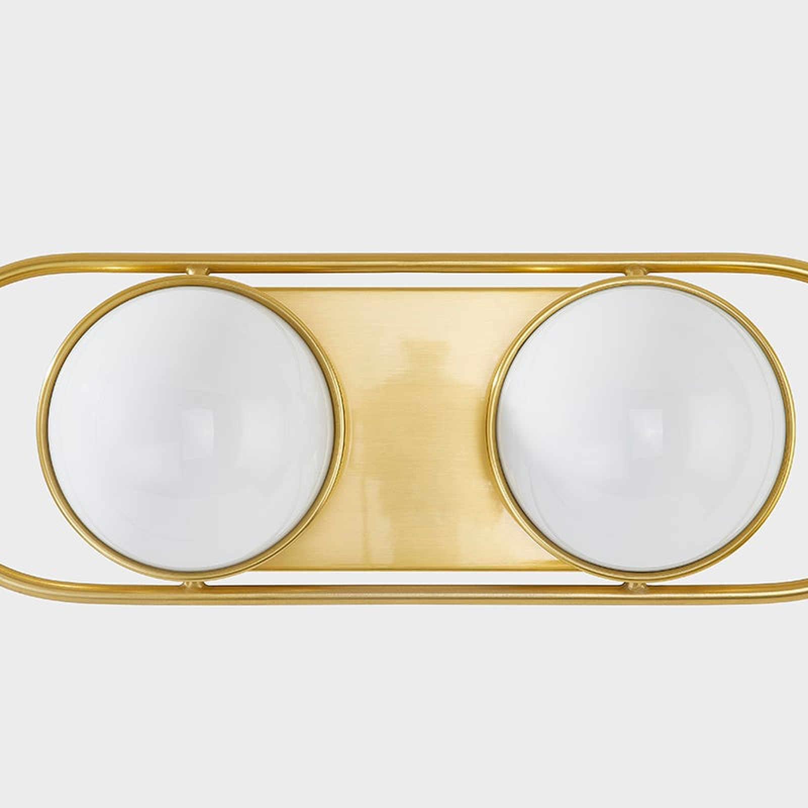 Lyra Aged Brass Globe Vanity Sconce - Warm Ambient Bathroom Light