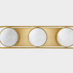 Lyra Aged Brass Globe Vanity Sconce - Warm Ambient Bathroom Light