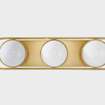 Lyra Aged Brass Globe Vanity Sconce - Warm Ambient Bathroom Light – view 12