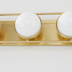 Lyra Aged Brass Globe Vanity Sconce - Warm Ambient Bathroom Light