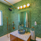 Lyra Aged Brass Globe Vanity Sconce - Warm Ambient Bathroom Light