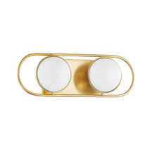 Lyra Aged Brass Globe Vanity Sconce - Warm Ambient Bathroom Light – view 7