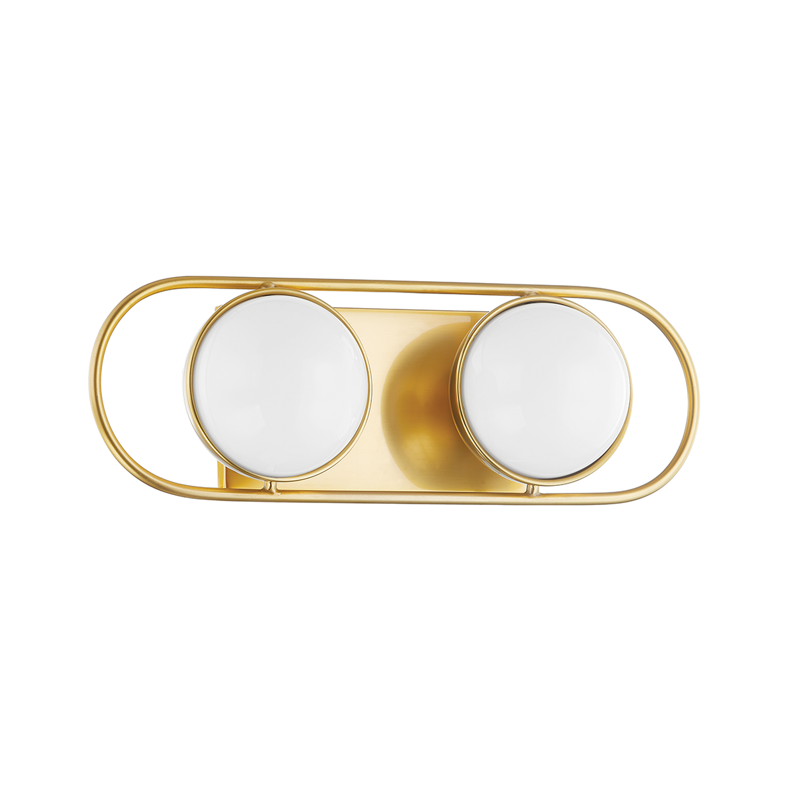 Lyra Aged Brass Globe Vanity Sconce - Warm Ambient Bathroom Light