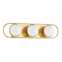 Lyra Aged Brass Globe Vanity Sconce - Warm Ambient Bathroom Light – view 10