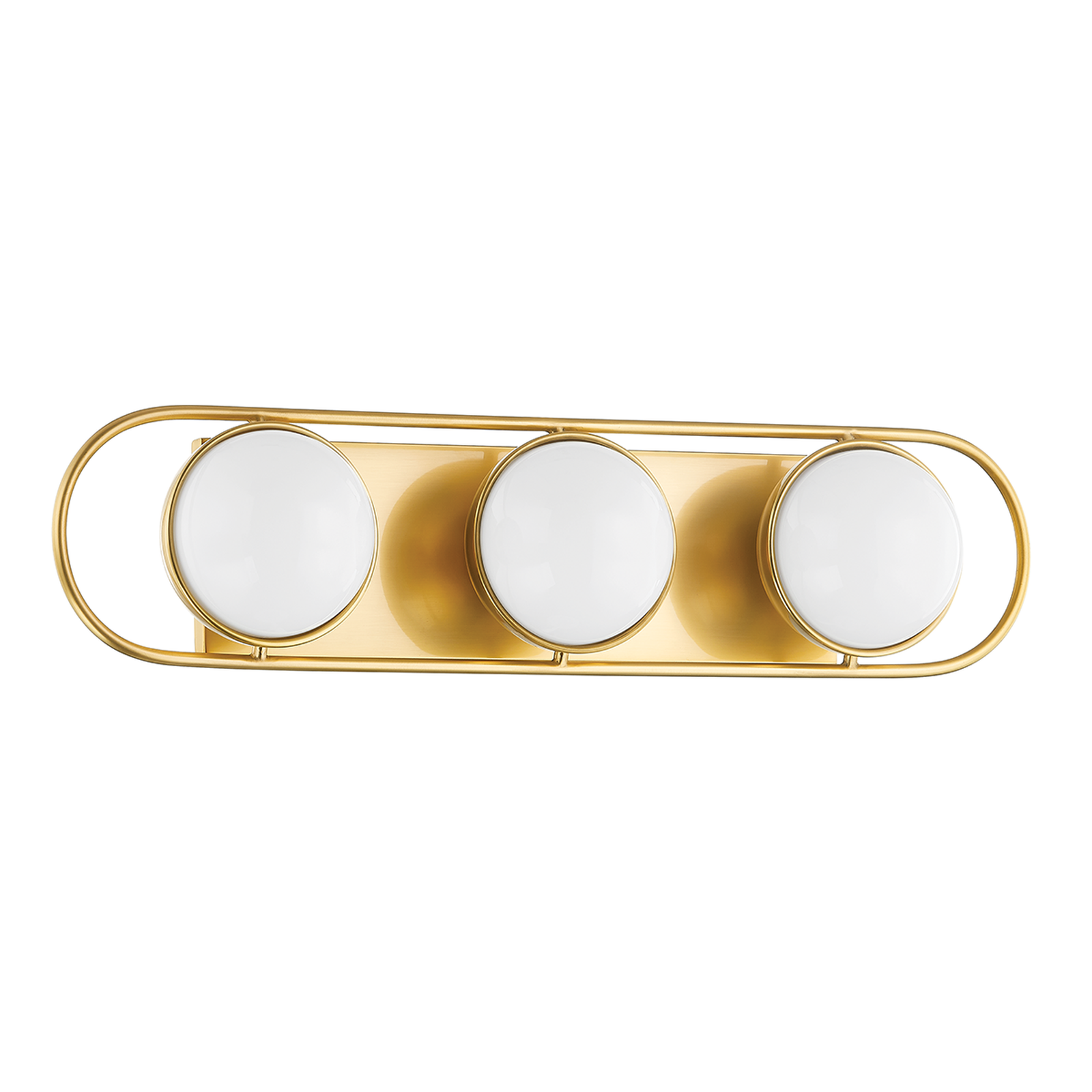 Lyra Aged Brass Globe Vanity Sconce - Warm Ambient Bathroom Light