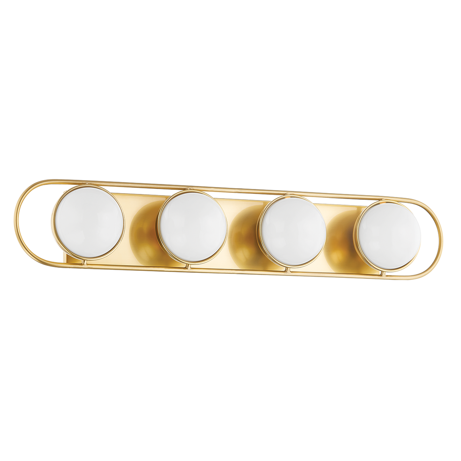 Lyra Aged Brass Globe Vanity Sconce - Warm Ambient Bathroom Light