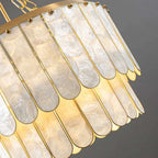 modern oval shell chandelier