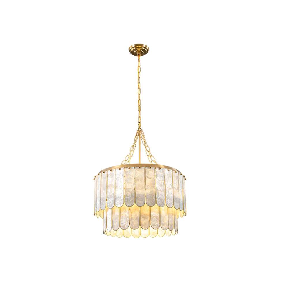 handcrafted capiz shell chandelier