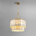 faceted capiz chandelier