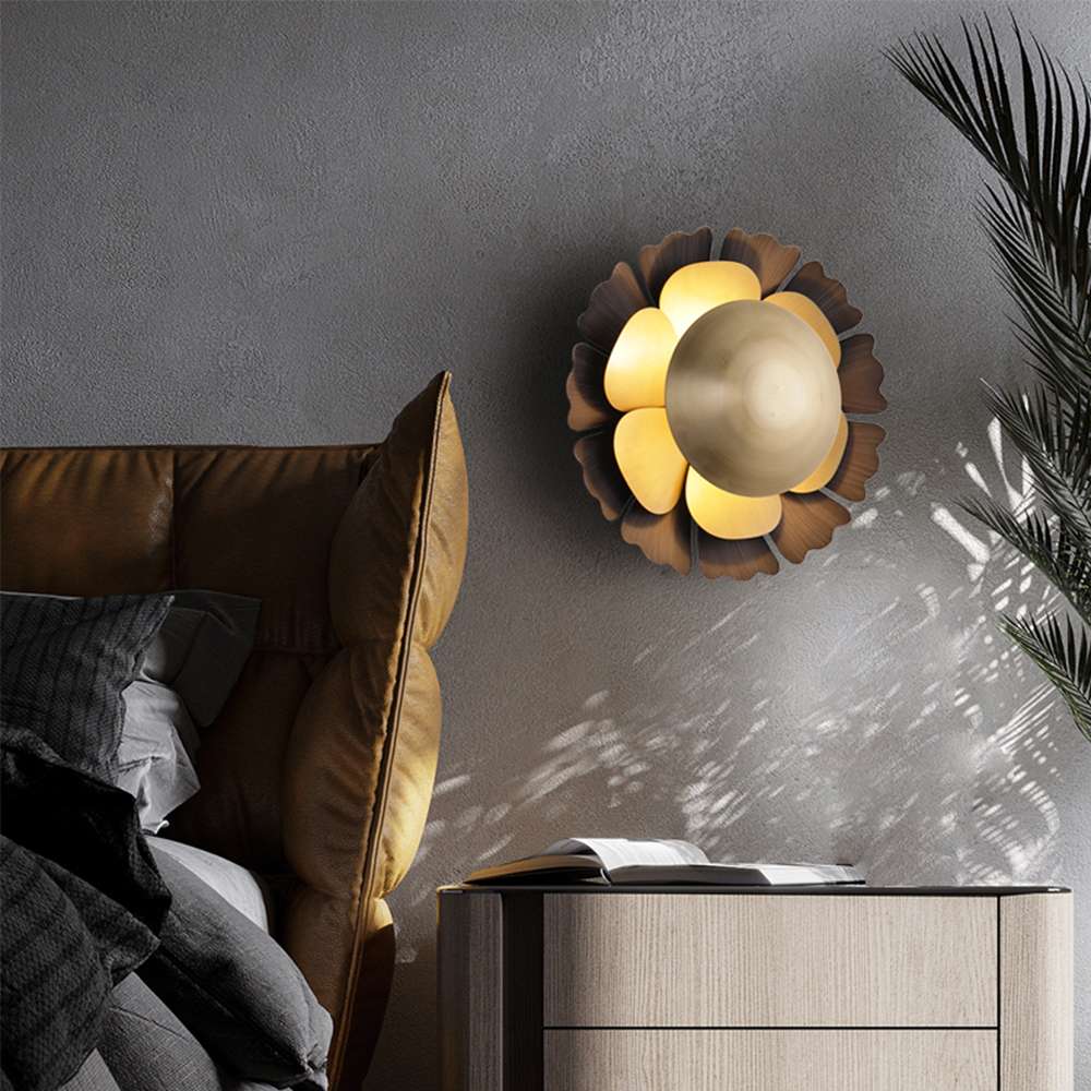 floral design wall light