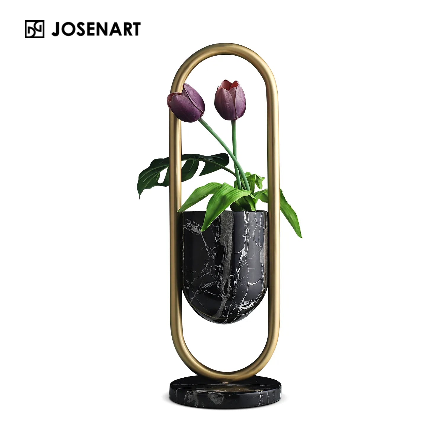 tall brass vase