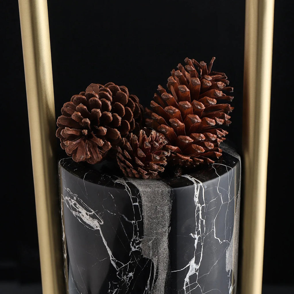 brass marble combination vase