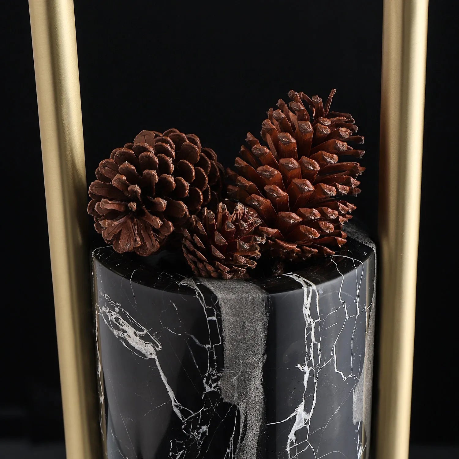brass marble combination vase