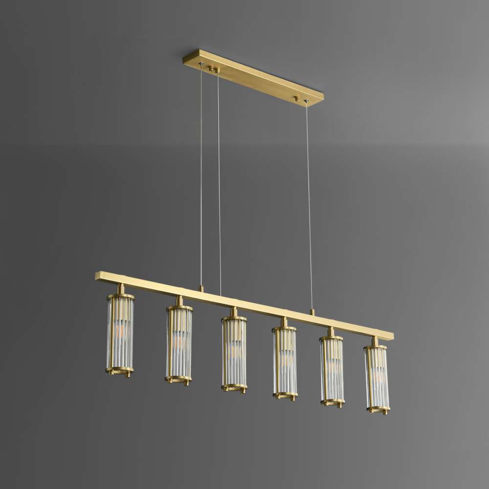 linear island chandelier