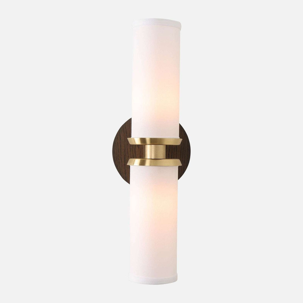 Marlowe Linen Double Wall Sconce — Dual-Arm Wall Light with Warm Soft Glow