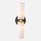 Marlowe Linen Double Wall Sconce — Dual-Arm Wall Light with Warm Soft Glow