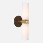 Marlowe Linen Double Wall Sconce — Dual-Arm Wall Light with Warm Soft Glow